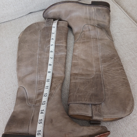 Frye Brown Taupe Leather Riding Boots - Picture 10 of 14